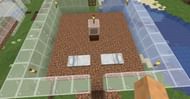 A two-block high wall around the farmland (Image via LogicalGeekBoy)